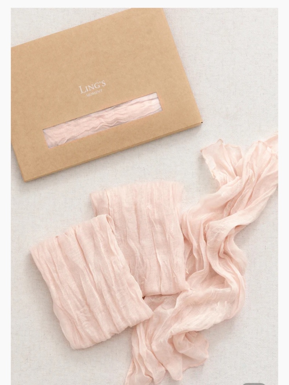 Ling's Moments Blush CheeseCloth 10 pack napkin